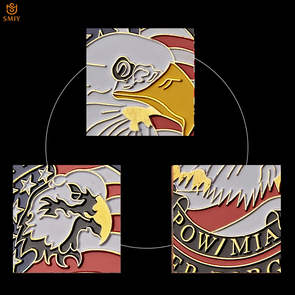 США ВМС USAF Армия USMC Coast Guard свободный Орел военный позолоченный наградная монета