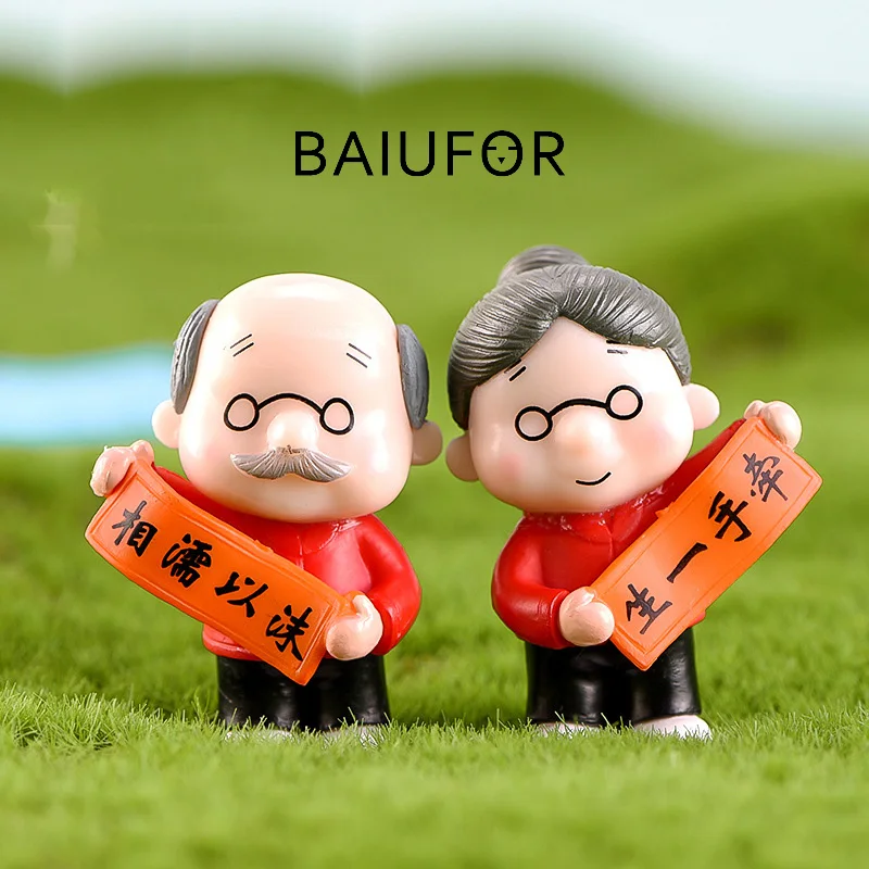 Миниатюры BAIUFOR для пар дедушка бабушка влюбленные Сказочный Садовый Гном микро