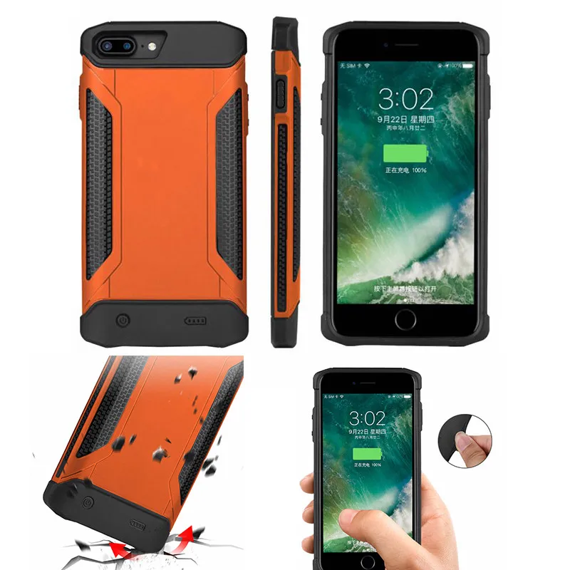 Neng 4000 мАч для iPhone 6 6S 7 8 Plus противоударный Тонкий чехол батареи Power Bank Charing чехлы