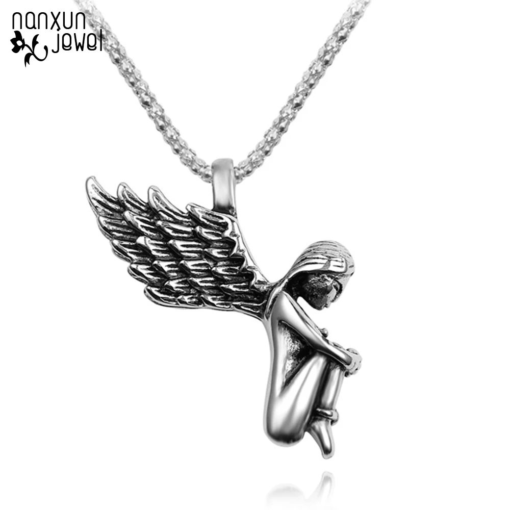 Металлическая подвеска в виде крыльев Ангела для ожерелья кулоны пистолета