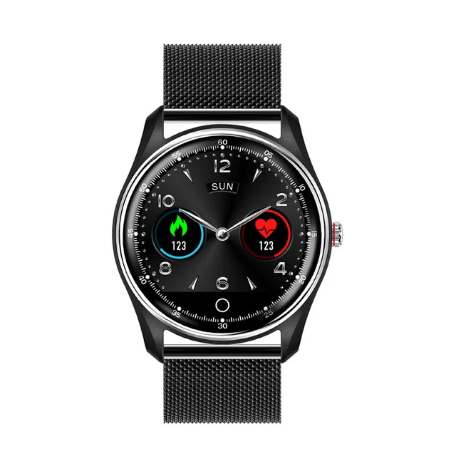 Steel Black Смарт-часы для мужчин ECG PPG IP68 водонепроницаемый цветной экран пульсометр монитор давления напоминание о звонке спортивный браслет для мужчин - Цвет: Steel Black