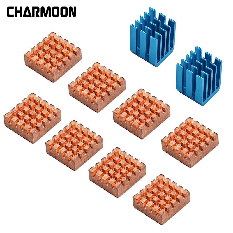 8 шт./компл. охлаждающий медный радиатор для Raspberry Pi VGA RAM охлаждающие радиаторы