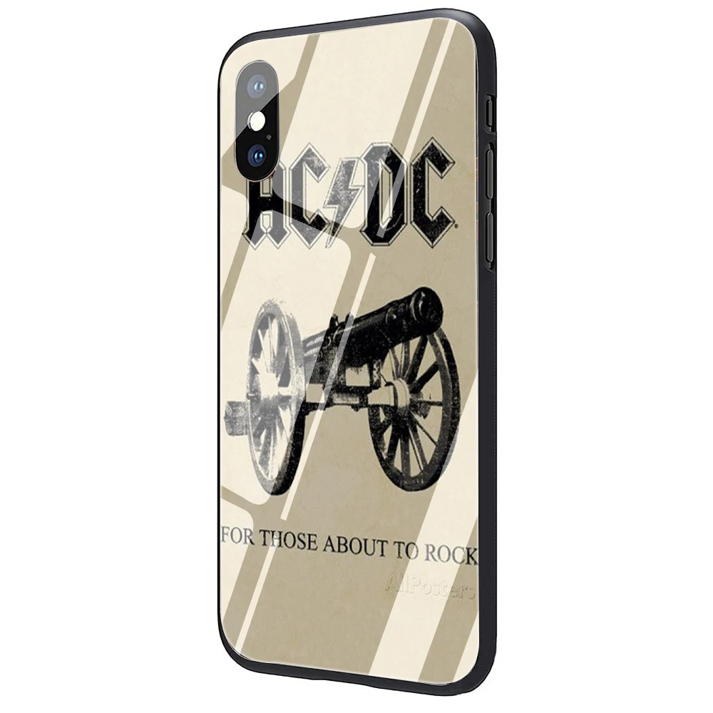 G11 Ac dc acdc чехол из закаленного стекла для телефона iPhone 5 5S 6 6S Plus 7 8 Plus X XS XR 11 Pro Max - Цвет: G11