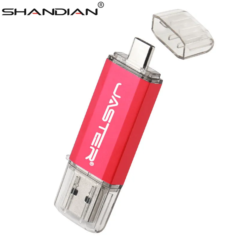 SHANDIAN USB 3,0 TYPE-C USB флеш-накопители ручка-накопитель для системы Android 4 ГБ 8 ГБ 16 ГБ 32 ГБ 64 Гб внешний накопитель 2 в 1 флешка