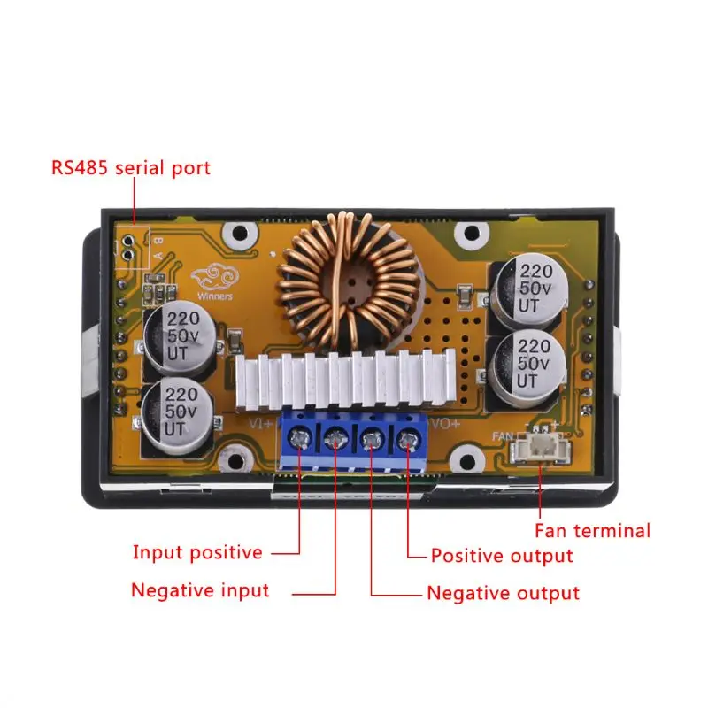 OOTDTY 1 шт. 5A DC понижающий модуль Регулируемый Напряжение Питание 6V 32V постоянного