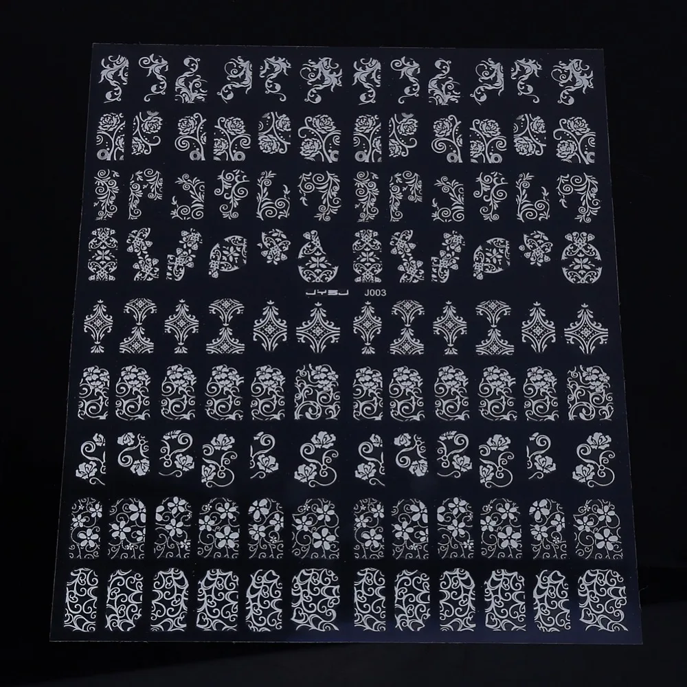 108 шт/Лист наклейки для дизайна ногтей 3D дизайн украшения накладные ногти