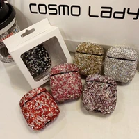 tfshining for apple iphone airpods bluetooth wireless headphone charging earphone cover case bling diamond girl protective bag