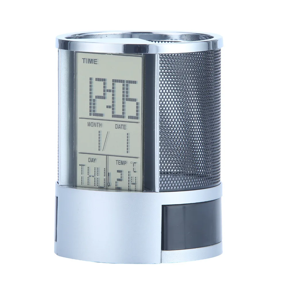 Многофункциональный цифровой настольная подставка для ручек ЖК дисплей