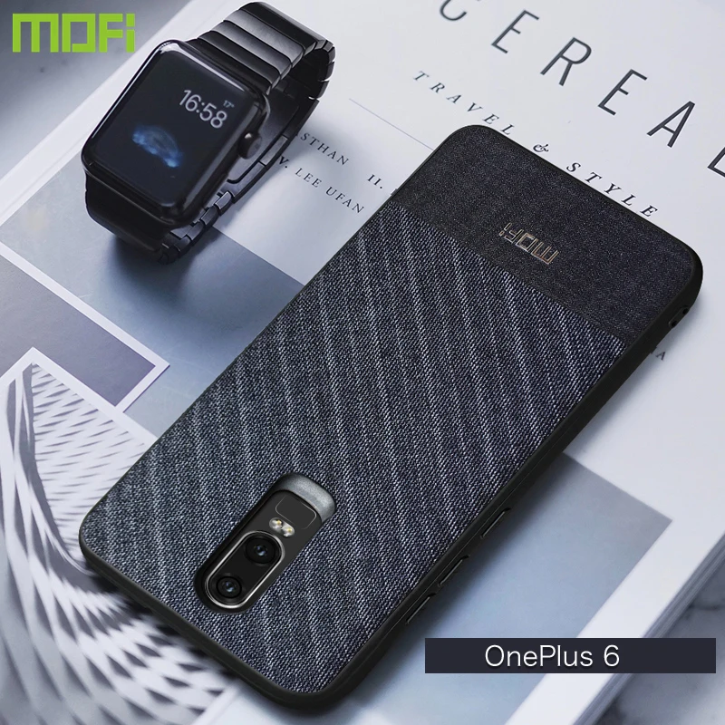 Чехол для Oneplus 6 чехол Mofi тканевый мягкий ручной работы накладка One Plus делового