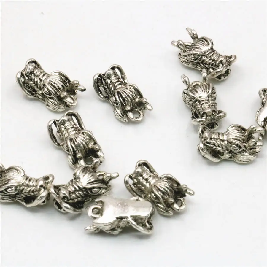 Подвеска с китайским Головой Дракона сделай сам свободная фурнитура 8 х14 мм