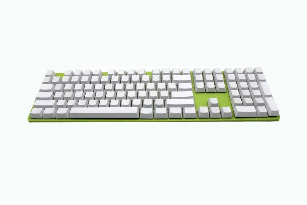 Пустой 108 ANSI ISO раскладка YMDK толстый PBT Keycap для OEM Cherry MX переключатели Механическая игровая клавиатура - Цвет: White