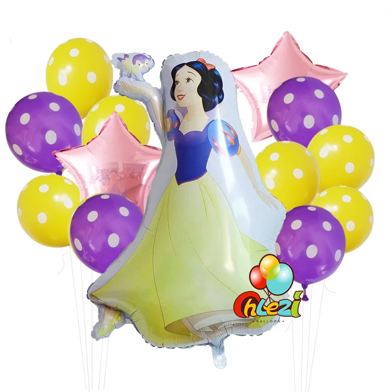 13 шт. принцесса Globos Baby shower Мерида Белоснежка Золушка Жасмин зеркальный шар на день рождения DIY вечерние украшения поставка для мамы и ребенка