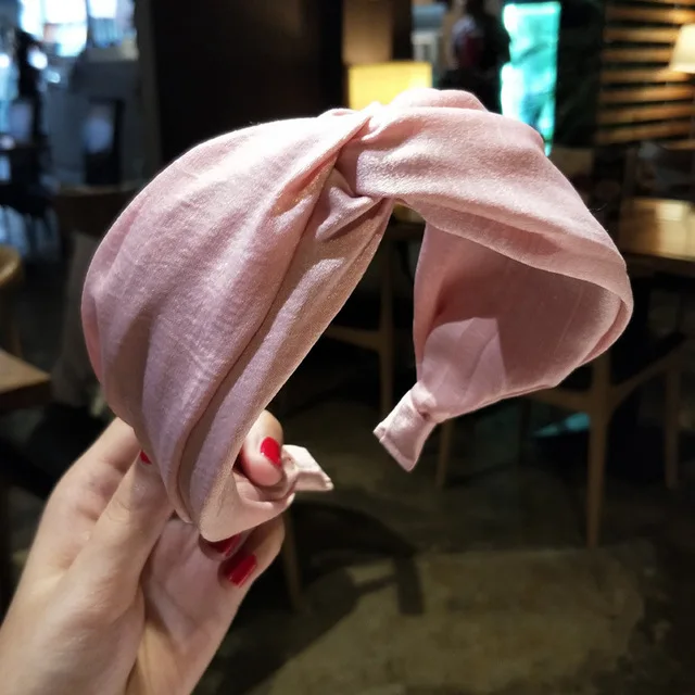 Pink 2 Haimeikang Ретро Женская Цветочная повязка для головы с принтом повязка на голову обруч для волос широкая Лоскутная Ткань резинки для волос ободок аксессуары для волос - Цвет: Pink 2