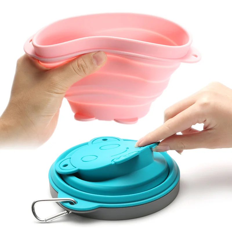 Multi-function Travel Portable Silicone Folding Bowl Anti-fall Outdoor Retractable Picnic Lunch Box Trending Products 2019 | Дом и сад