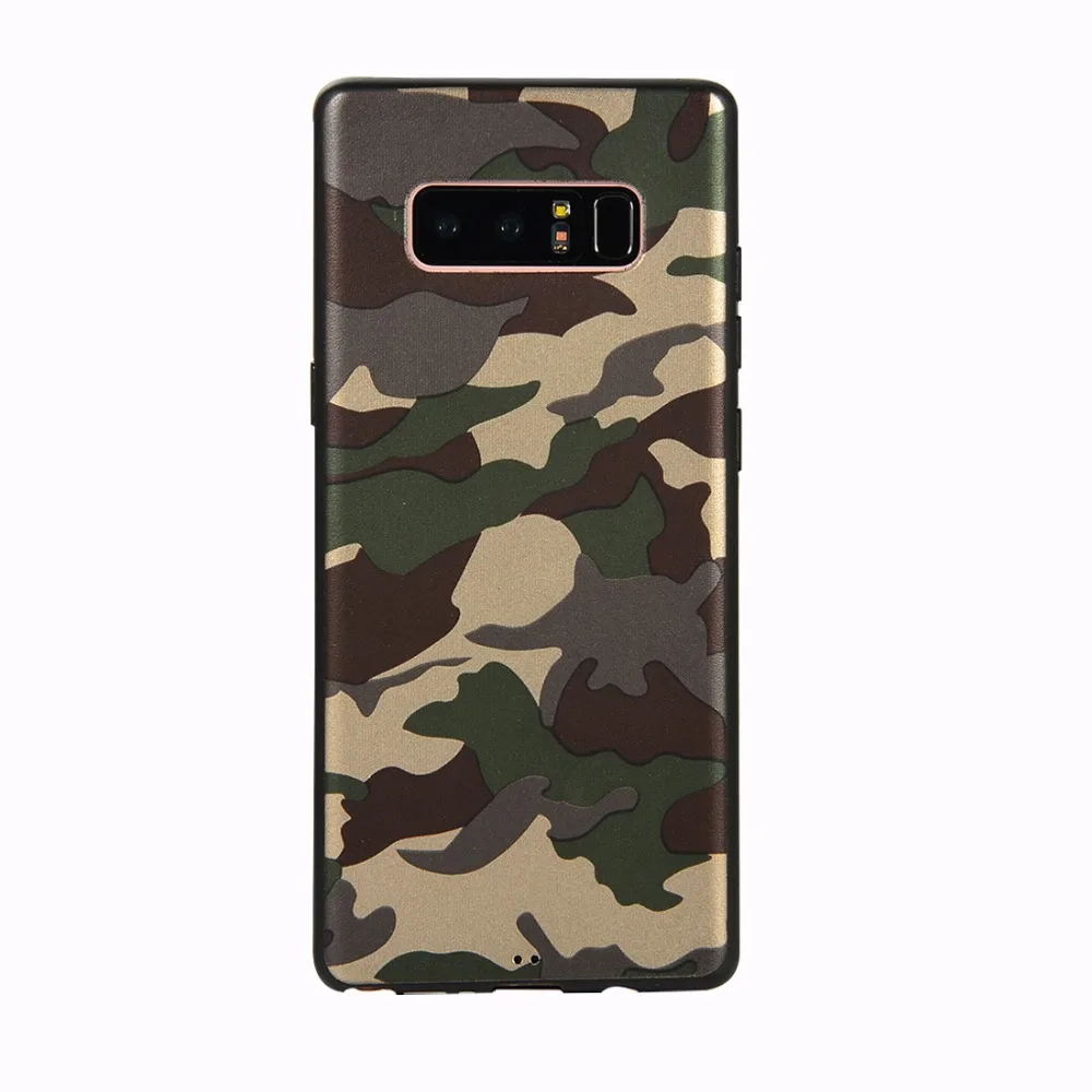 Камуфляжные чехлы для телефонов Samsung Galaxy Note 8 9 10 + TPU Армейский Камуфляж мягкий