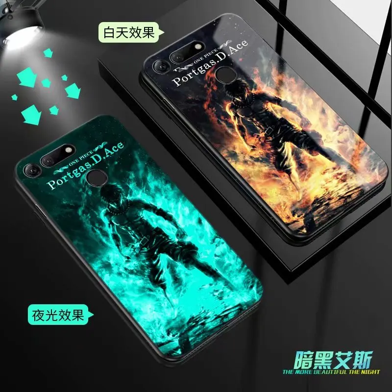 style 06 Для huawei honor V20 чехол Роскошный светящийся Узор Жесткий закаленное стекло защитный чехол на заднюю панель для huawei honor view 20 оболочка - Цвет: style 06