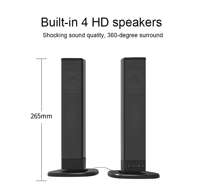 Сабвуфер 5 Вт x 4 звуковая панель Bluetooth динамик домашний ТВ саундбар стерео Беспроводная аудиоколонка супер