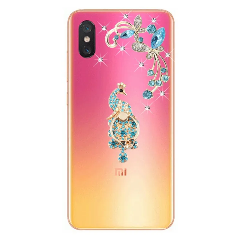 Роскошный силиконовый чехол-подставка для телефона MI 8 lite Xiaomi A2 A1 Redmi NOTE 8T 7 6 pro 8A 7A 5A