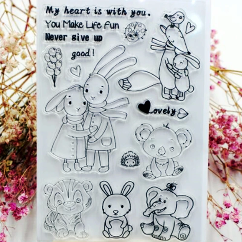 

SCS08 Never Give Up Silicone Clear Stamps for Scrapbooking DIY Album Cards Decoration Embossing Folder Craft Rubber Stamp Molds