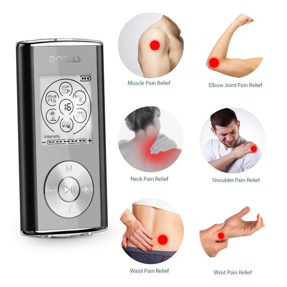 SUNMAS Sm9128 Body Electronic Muscle Stimulator Mini TENS Therapy Unit Back Neck Leg Pain Relief Massager (Black) |