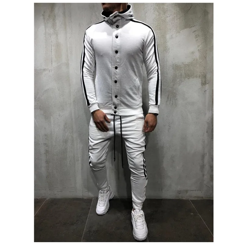 Hot style hooded cardigan men's fashion hip-hop collage casual sports suit | Мужская одежда