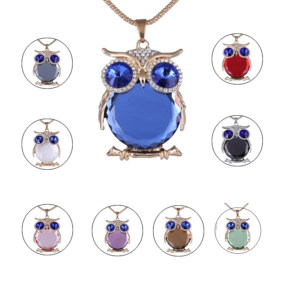 Бесплатная Доставка 8 Цветов Модная Ходкая Сова/Филин Подвеска Женское Длинное