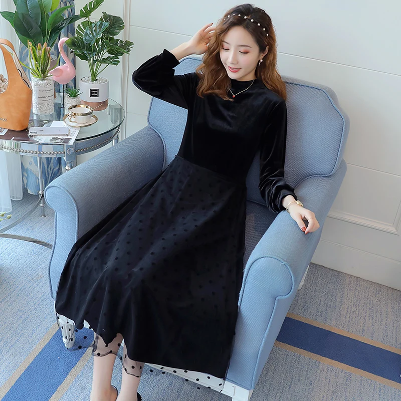 2019 Новое поступление Весна Материнство платье женщина элегантный мягкий