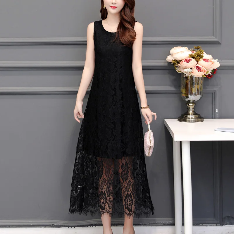 Для женщин роскошное и элегантное Красное Кружевное длинное платье 2019 новые