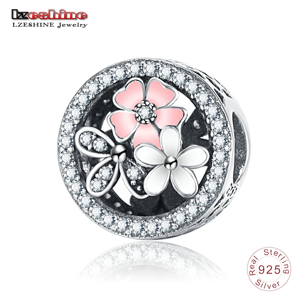 LZESHINE модный подлинный 925 стерлингового серебра Элегантные Подвески-шармы Pandora