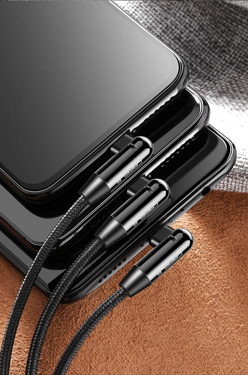 Cafele 3 в 1 светодиодный светильник USB Micro Тип Кабеля C зарядный кабель для передачи данных для iPhone huawei Xiaomi samsung 130 см 8 Pin Data Sync USB кабели