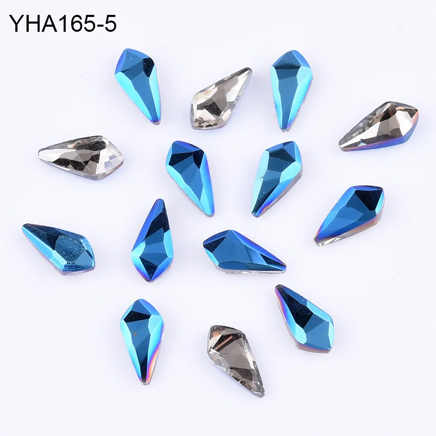 YHA165-5 10 шт. 3D украшение для ногтей Кристаллы для ногтей в форме бриллиантов камни материалы для ногтей аксессуары из стразов 7 цветов выбор YHA165 - Цвет: YHA165-5