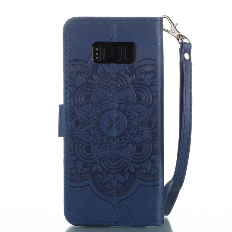 New campanula embossing Printing Design Wallet stand Leather Flip Phone Cases For samsung s8 plus A5 2017 A3 cover case | Мобильные