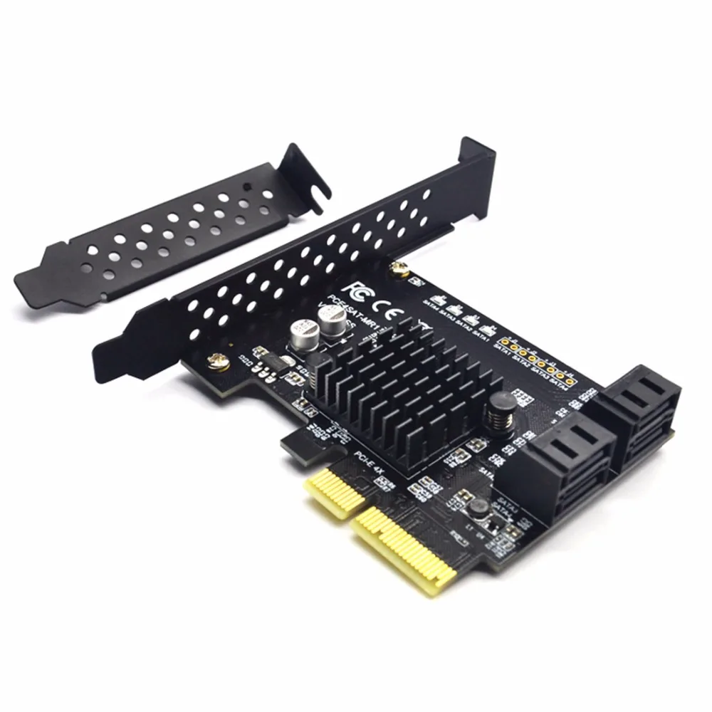 XT-XINTE Sata3.0 карта расширения для PCI-E 4 порта 6G Riser Card 88SE9230 Расширенный IPFS жесткий диск RAID карта версия 2,2 для ПК