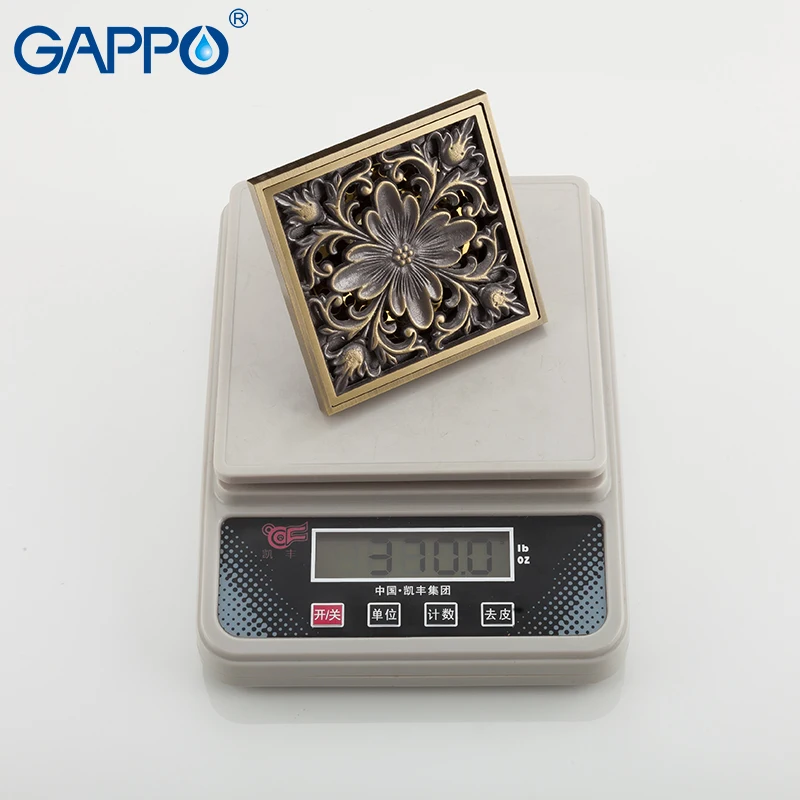 

GAPPO Drains Anti-odor bathroom floor drain strainer Antique Brass shower floor drains brass bathroom drainers water stoppers