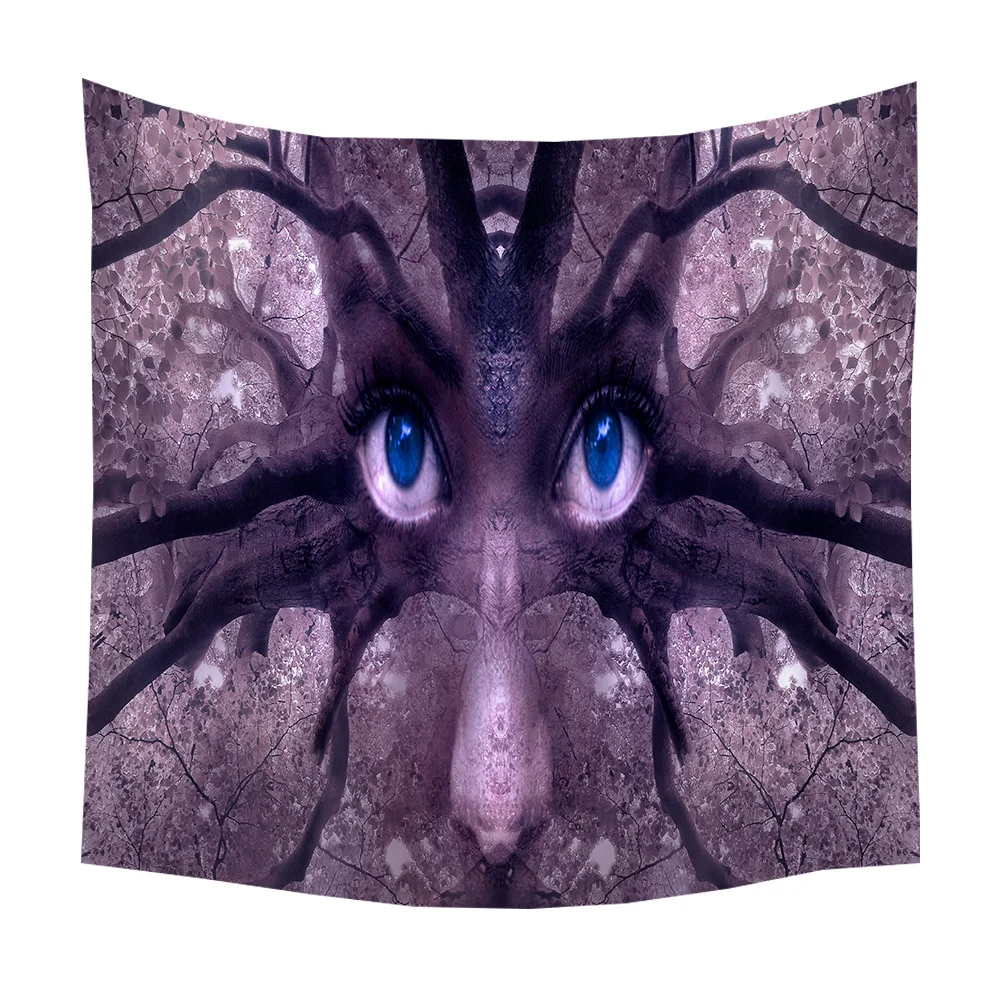 Boniu Eyes Printed Large Psychedelic Tapestry Wall Hanging Beach Towel Polyester Yoga Mat Farmhouse Decor Tapestries | Дом и сад