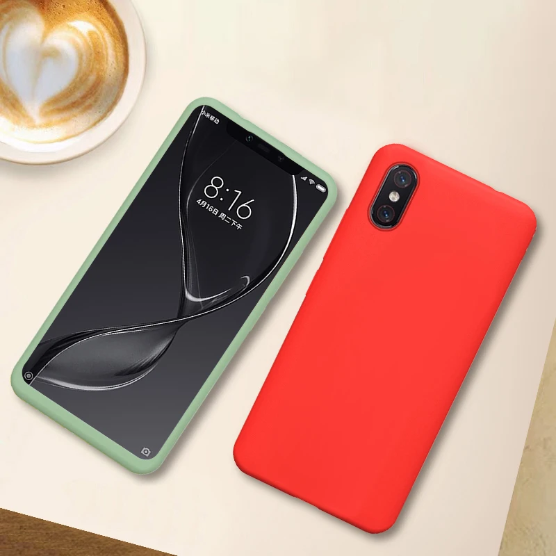 Модный чехол для Xiaomi Mix 2 2S 3 6X redmi 7note 7 однотонные Силиконовые чехлы на xiomi ksiomi note7
