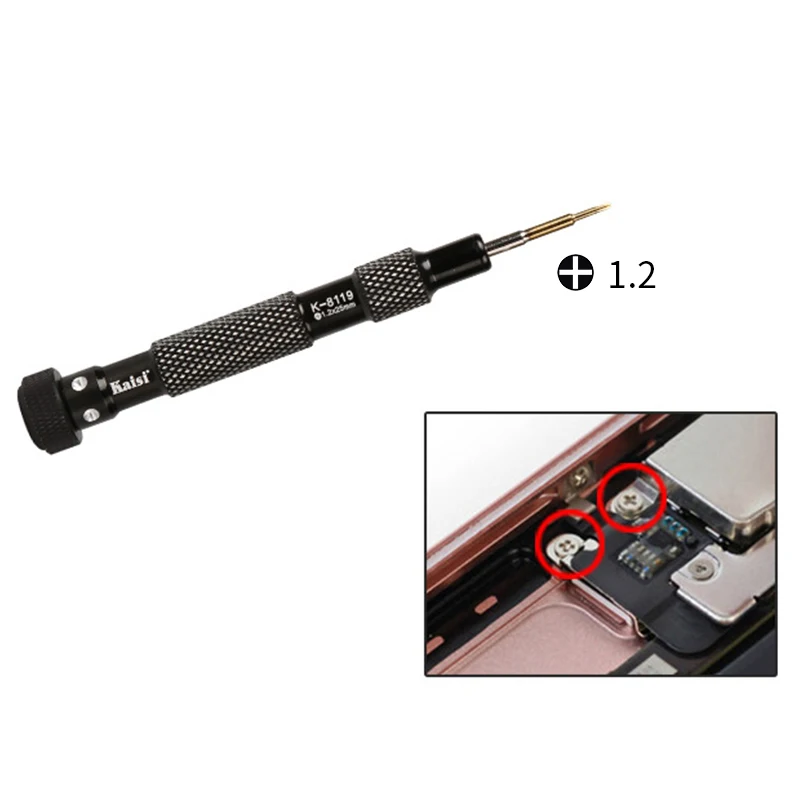 Отвертка Kaisi K-8119 1 2 5 Philips/0 8 5-точечная/0 6 Y/ T2 для iPhone 7/ Huawei P8 инструменты ремонта