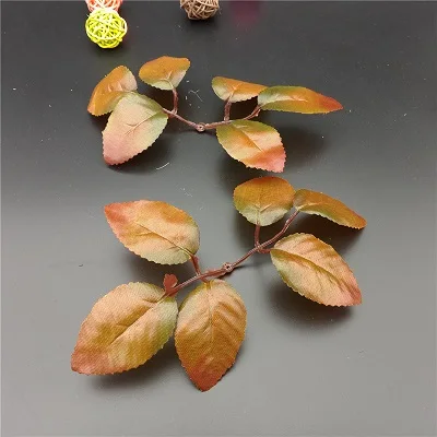 10pcs 10 шт./лот искусственный цветок Листья Имитация листьев для розы тюльпаны домашний сад Свадебная вечеринка украшения DIY искусственные растения - Цвет: 10pcs
