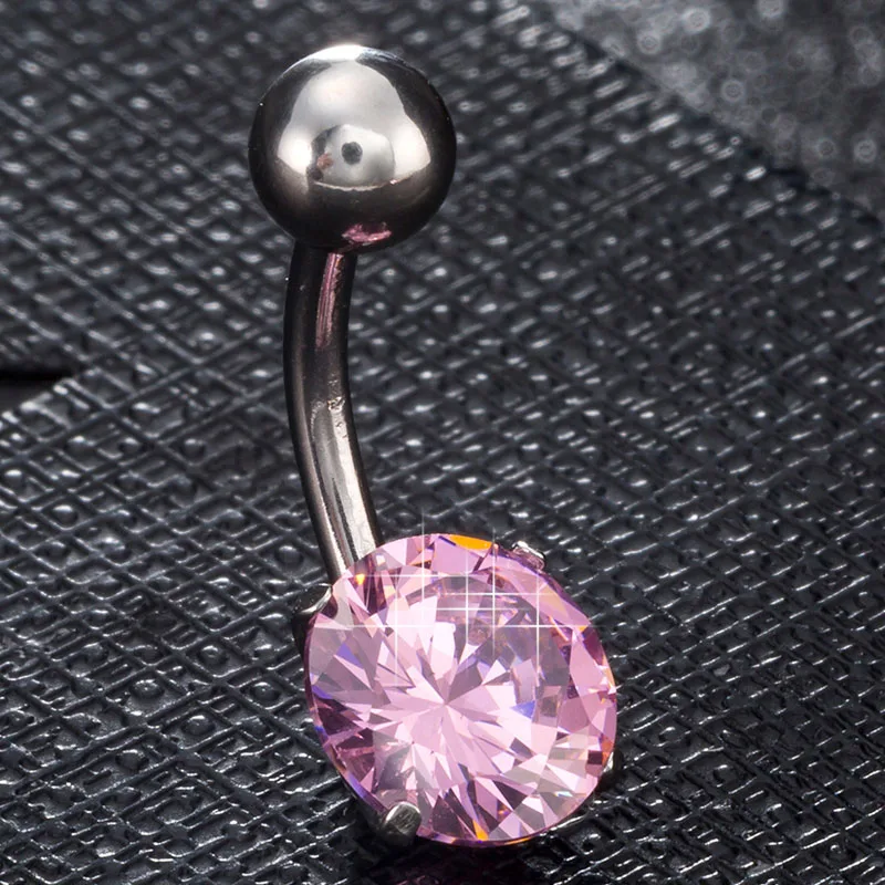 1 шт. кольцо для пирсинга живота в стиле панк нержавеющая сталь 316L 4 цвета| |