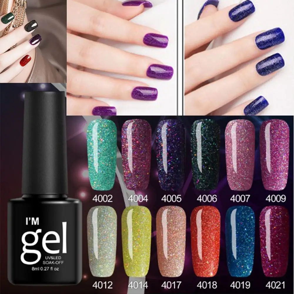 Набор УФ гель лаков для маникюра 8 мл Полупостоянный Гибридный отмачиваемый