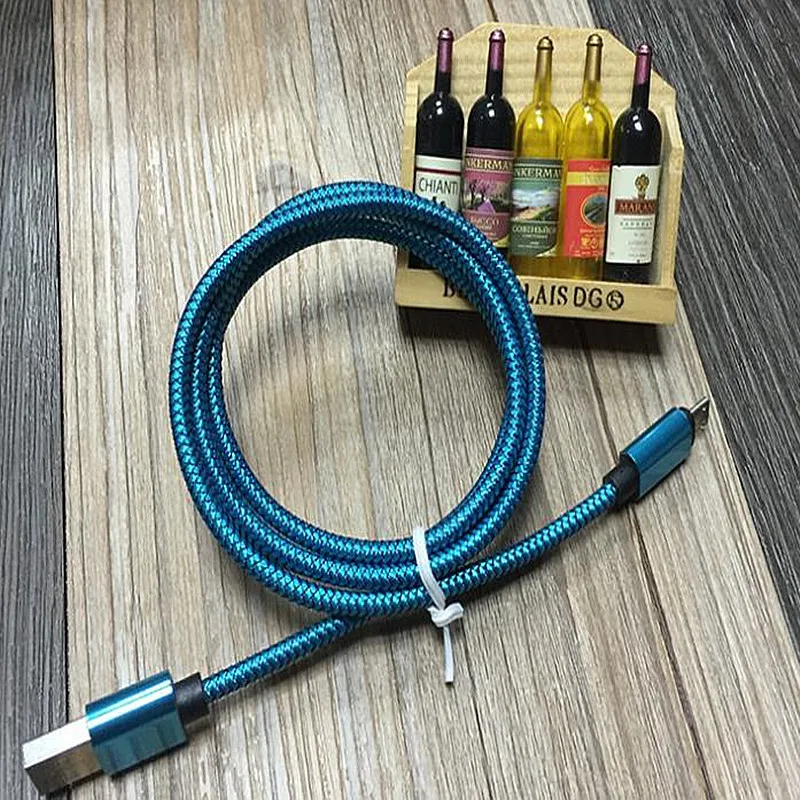 1 м 2 микро USB кабель Быстрая зарядка нейлон синхронизация данных Android мобильный