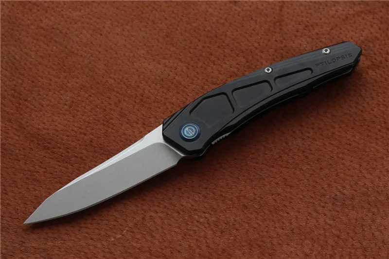 Складной нож MAXACE PTILOPSIS M390, ручка из алюминиевого сплава, нож для выживания на природе, для кемпинга, охоты, инструменты для повседневного использования - Цвет: D