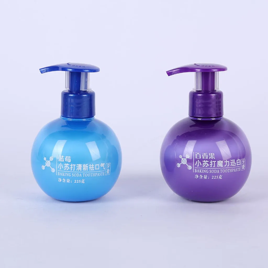 225g push-type breath freshening yellow teeth male and female small soda toothpaste fruity taste whitening toothpaste2