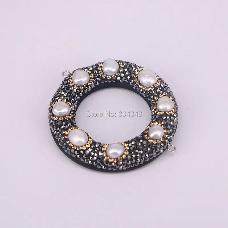 5 шт. ручная работа кожа основа проложить натуральный пресноводный белый жемчуг