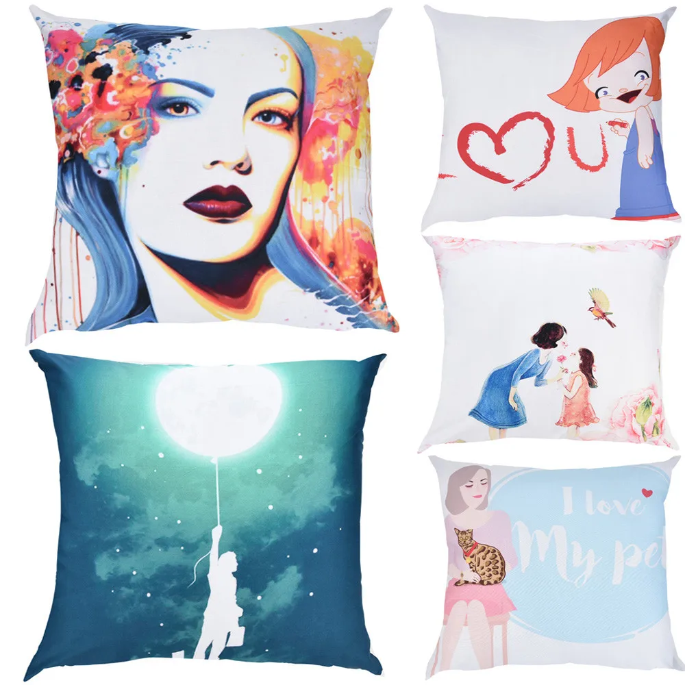 Элегантная Дамская подушка из полиэстера с принтом мягкая удобная стильная