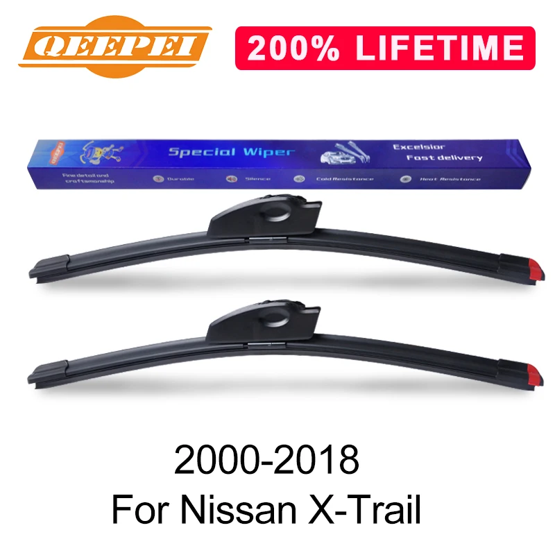 QEEPEI Замена стеклоочистителя для Nissan X Trail 2000 2018 силиконовая Резина лобовое стекло