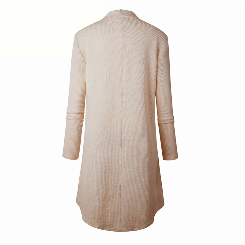 

Nice Autumn Fashion Grey Jackets Women Winter Irrugular Jackets Coat Slim Fitting Coat Open Stitch Knitted Sleeve Design Coats