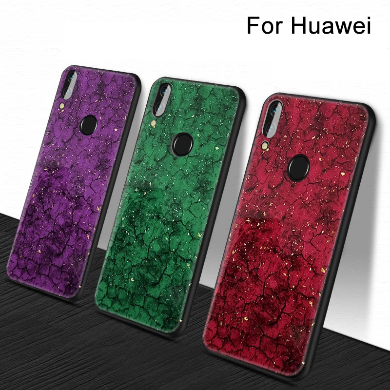 Шикарный мобильный телефон с золотой фольгой чехлы для huawei Honor 8X Max 8C 9 10 Lite P20 Mate 20