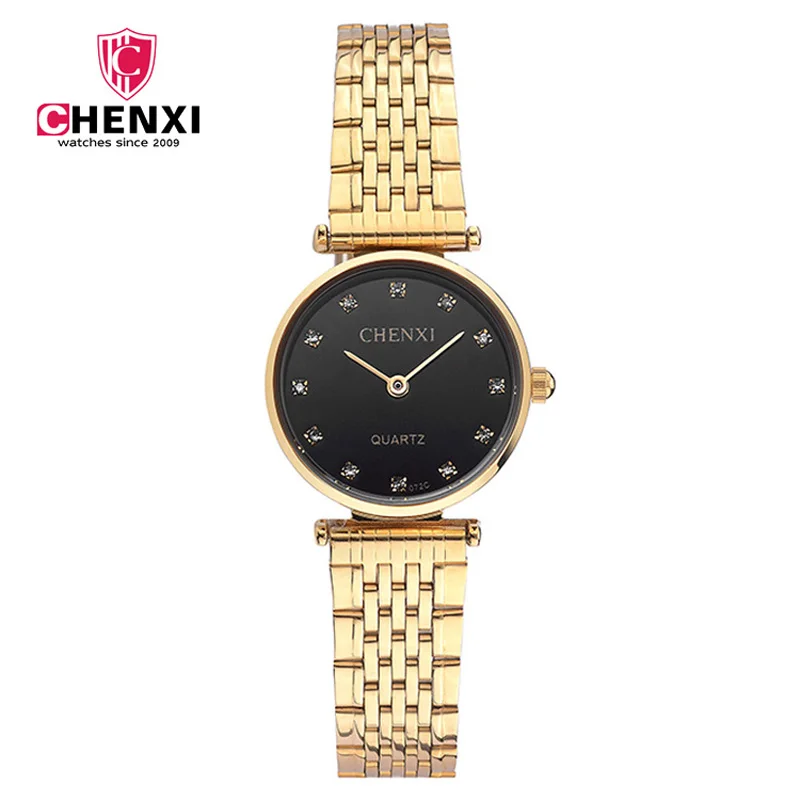

Women Watches CHENXI Brand Luxury Fashion Quartz Ladies Watch Lover Clock Gold Dress Casual Watch girl relogio feminino