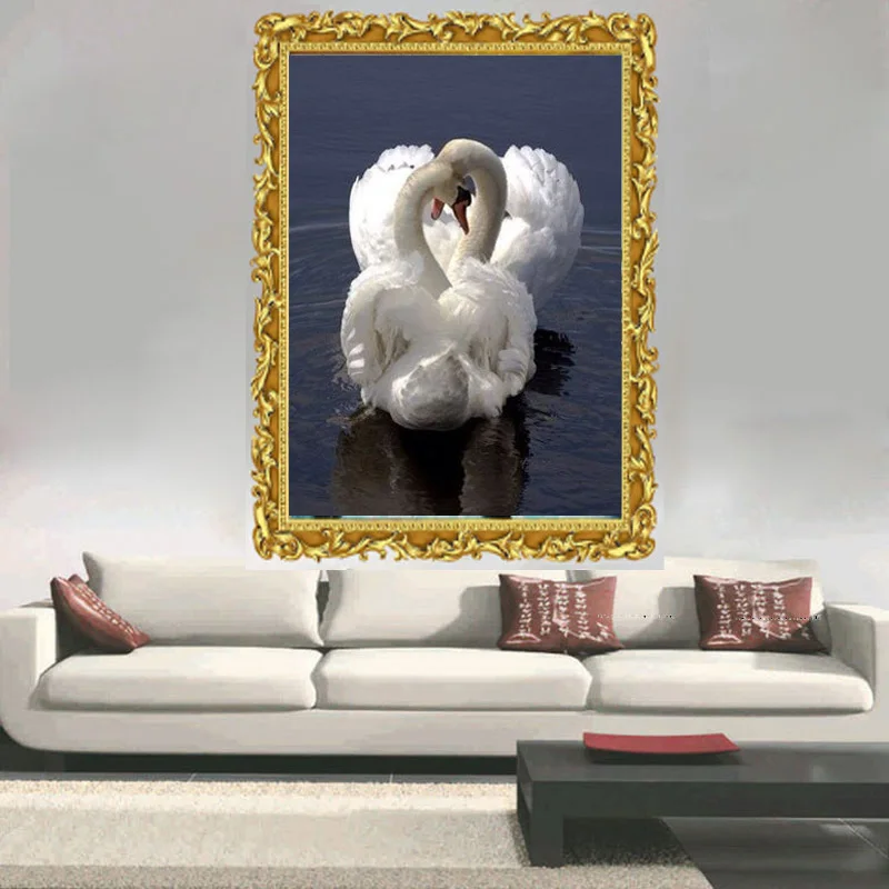 Набор для алмазной вышивки Питер Рен картина из квадратных страз в виде лебедя и